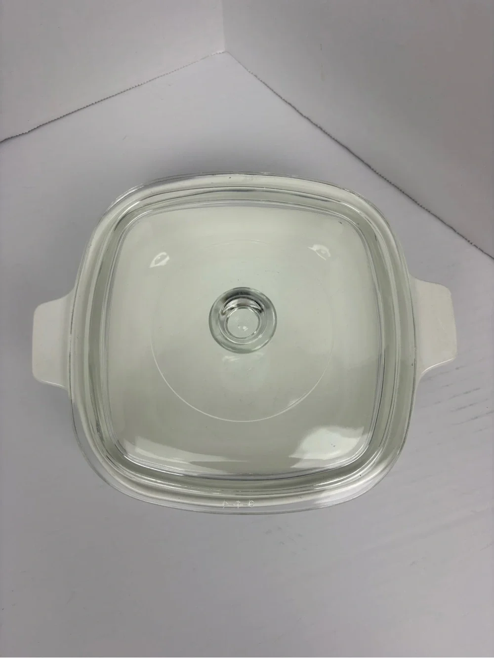 Vintage CorningWare Blue Cornflower Baking Dish 1 Qt White Square with Lid P-1-B